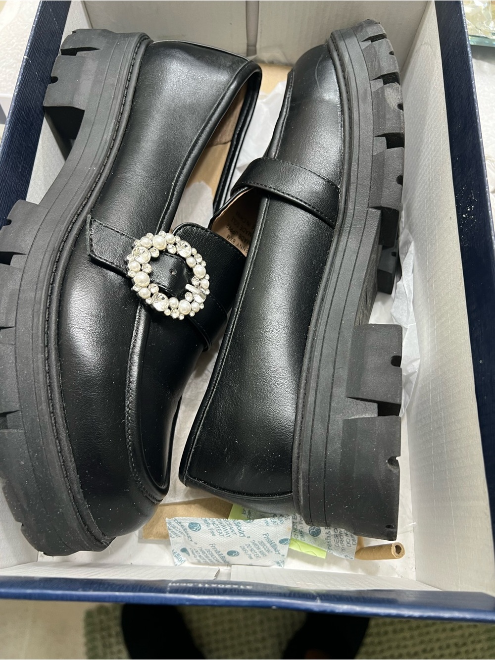 crown & ivy Black Women's Lenny Loafers